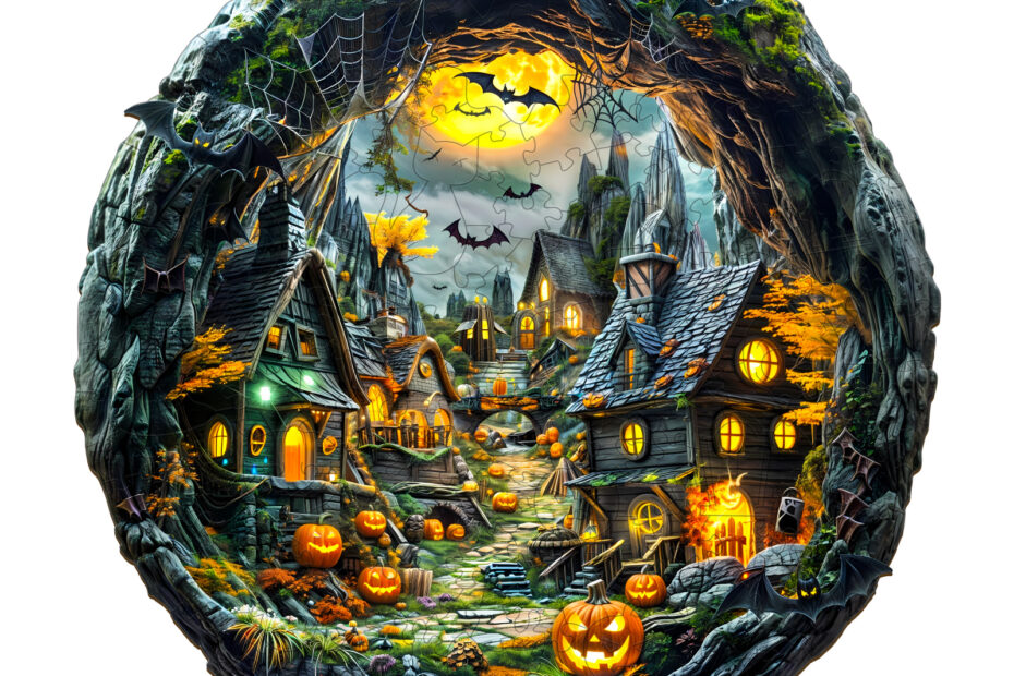 Wooden Jigsaw Puzzle-3D Halloween Night 66d99e5b9b939