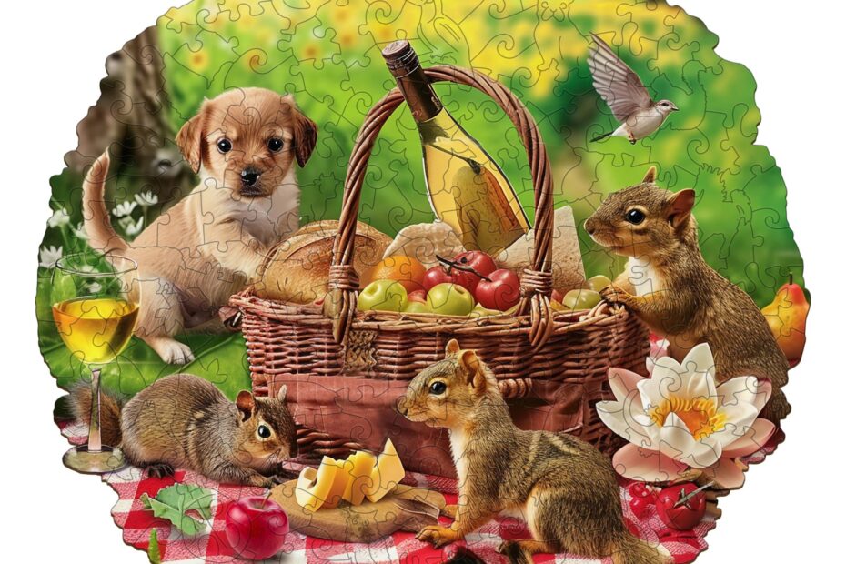 Wooden Jigsaw Puzzle – Animal Picnic 66d892241759a