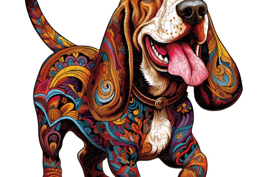 Wooden Jigsaw Puzzle- basset hound 1 66d8c5b864548