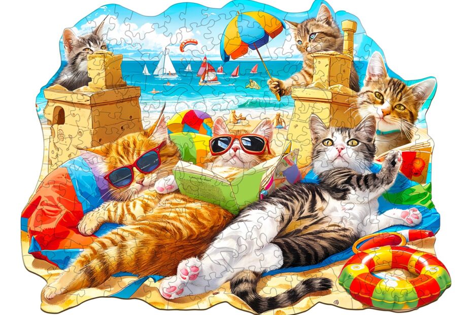 Wooden Jigsaw Puzzle – Beach Cat 66dd0accef320
