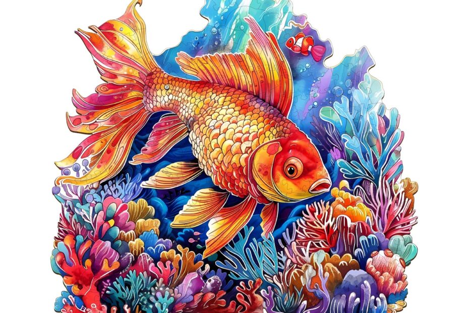Wooden Jigsaw Puzzle – Beautiful Goldfish 66da6c8c1229f