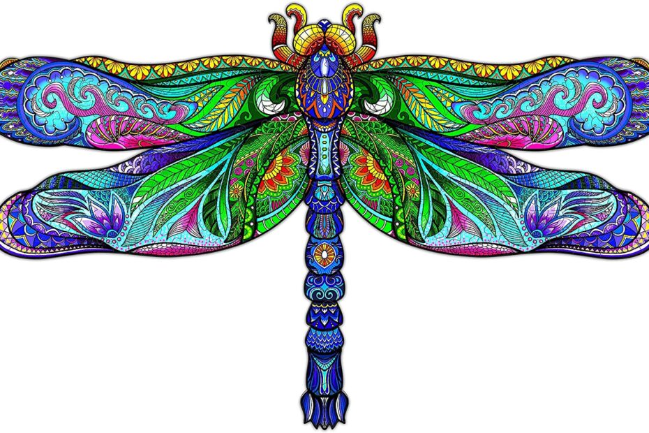 Wooden Jigsaw Puzzle-Big Dragonfly 66e13b63d5f60