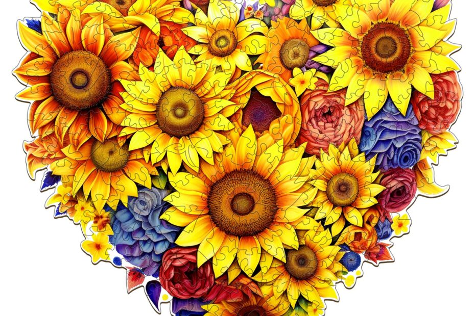 Wooden Jigsaw Puzzle – Blooming Sunflowers 66dc136cb293a