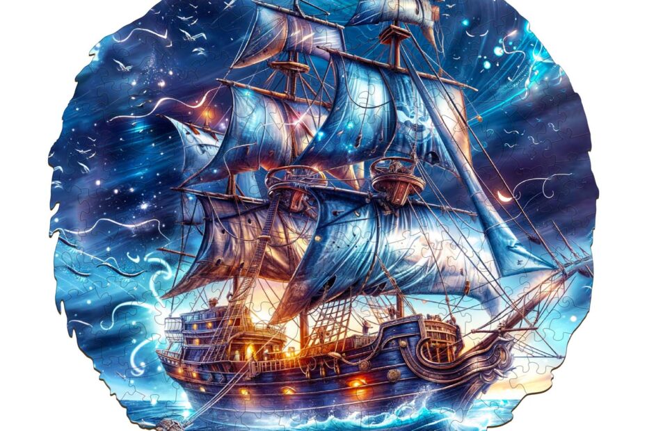 Wooden Jigsaw Puzzle-Blue Line 66db308e0cd14