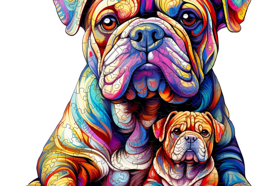 Wooden Jigsaw Puzzle – Bulldog Family 2 66da055390716