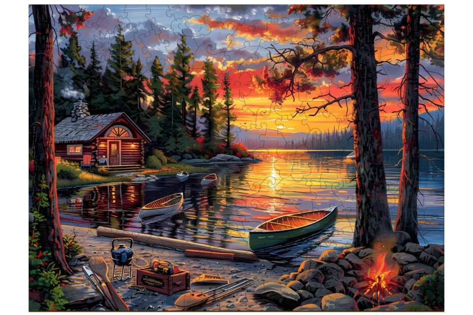 Wooden Jigsaw Puzzle – Canoe Lake 1 66ddcedc2babe