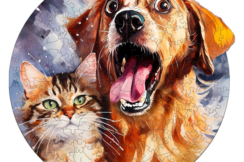 Wooden Jigsaw Puzzle – Cat and Dog 66ddafdc169fe