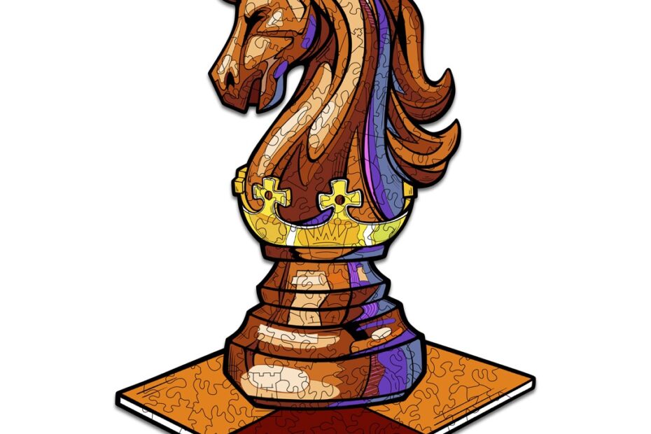 Wooden jigsaw puzzle-CHESS KNIGHT 66dbfea4df054