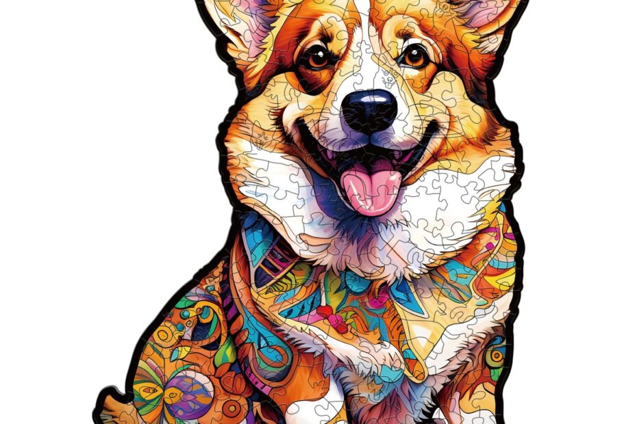 Wooden Jigsaw Puzzle-CLEVER CORGI-2 66d92294a8dd3