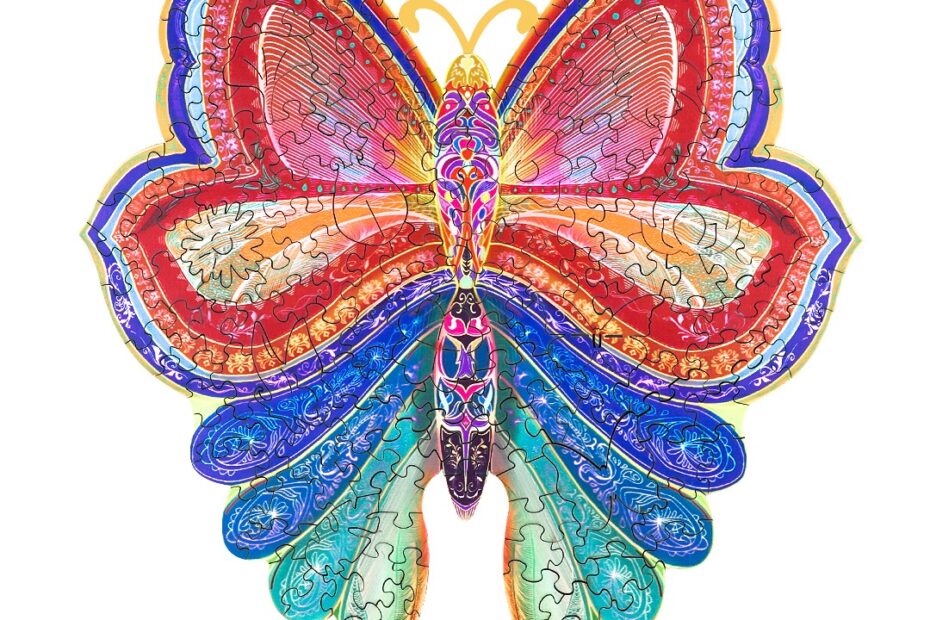 Wooden Jigsaw Puzzle-COLORFUL BUTTERFLIES 66dcccf9e397b