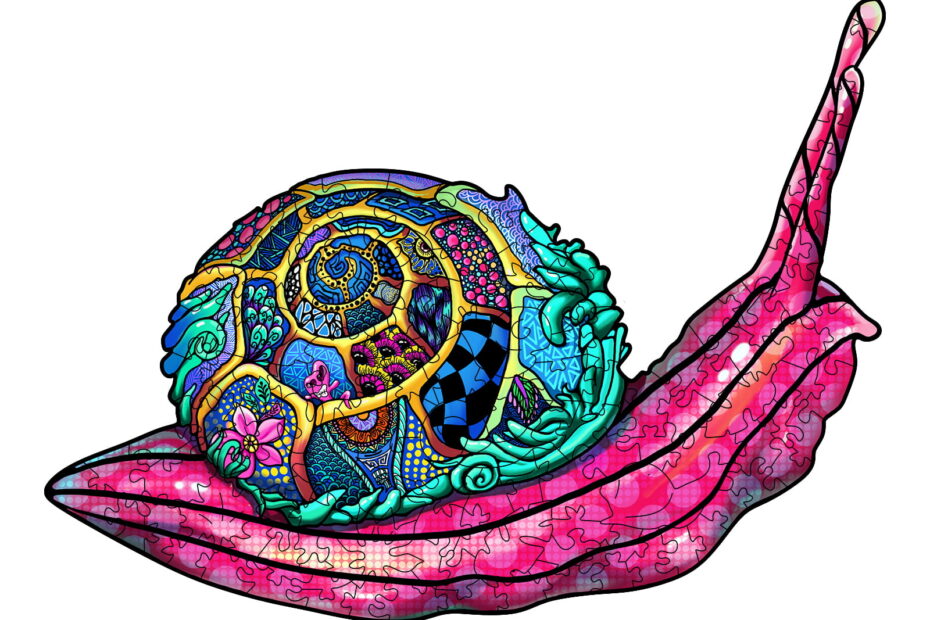 Wooden Jigsaw Puzzle-COLORFUL SNAIL 66d887e424841
