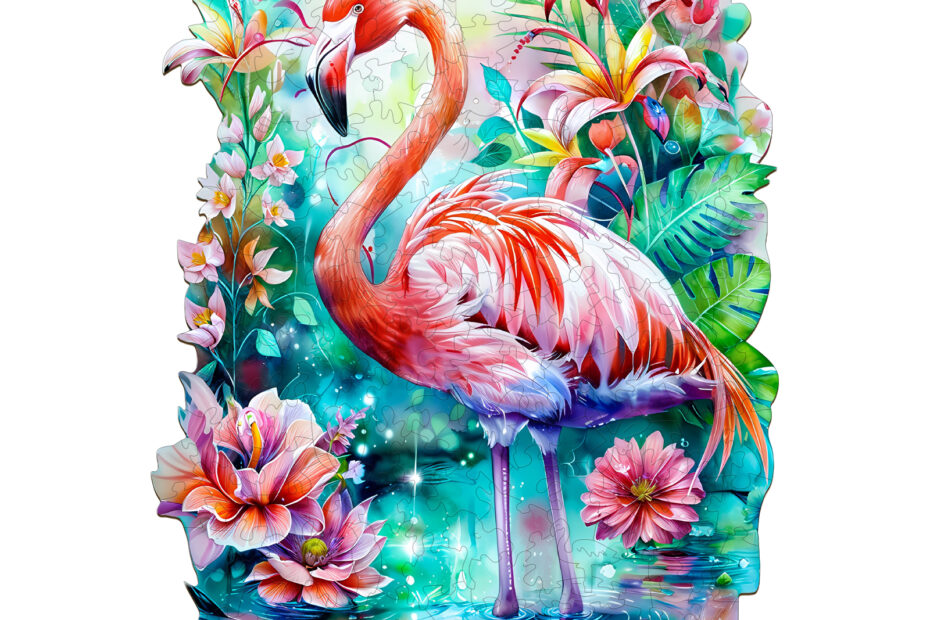 Wooden Jigsaw Puzzle – Elegant Flamingo 66e08c248510e
