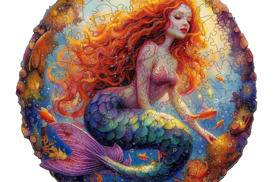 Wooden Jigsaw Puzzle – Elegant Mermaid 66e05860eb4a6