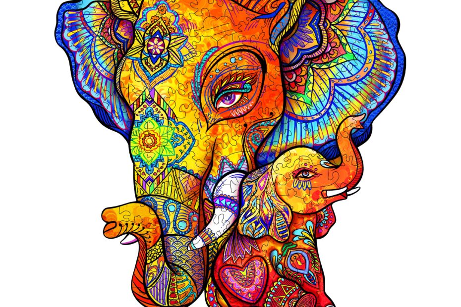 Wooden Jigsaw Puzzle-Elephant Puzzle Maternal Love 66da0fc526f6b