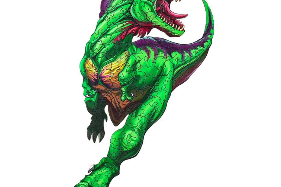 Wooden Jigsaw Puzzle-FEROCIOUS T-REX 66ddedd2e273e