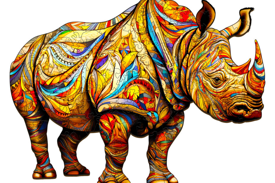 Wooden Jigsaw Puzzle – Fierce Rhinoceros 66dfd27a7fa8b
