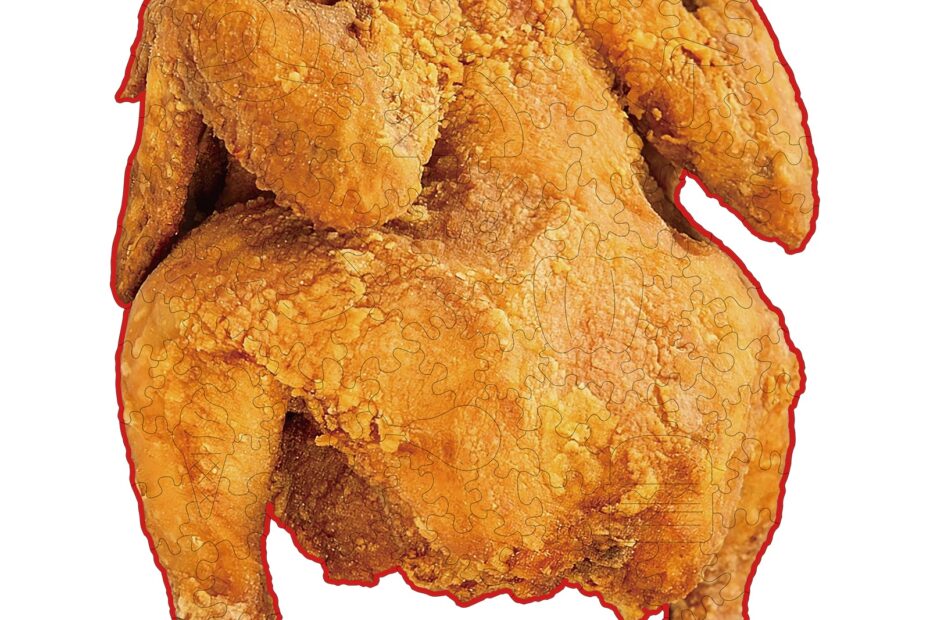 Wooden Jigsaw Puzzle-Fried Chicken 66ddf806025eb