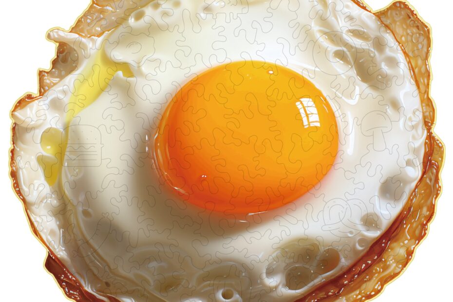 Wooden Jigsaw Puzzle-Fried Egg 66dbf462a12b0