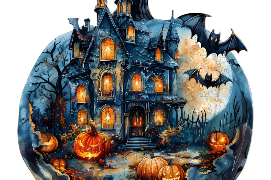 Wooden Jigsaw Puzzle-Halloween Pumpkin 66e232e97bdaa