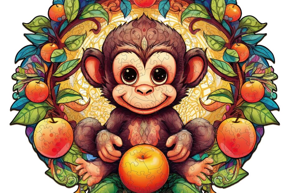 Wooden Jigsaw Puzzle-Happy Monkey 66d92cd20901b