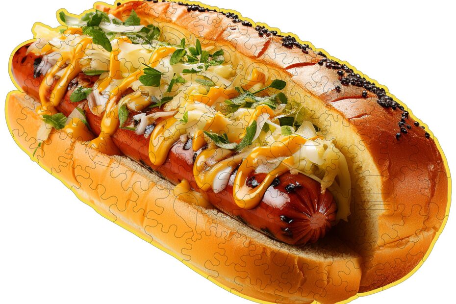 Wooden Jigsaw Puzzle-Hotdog 66dae84393cf5