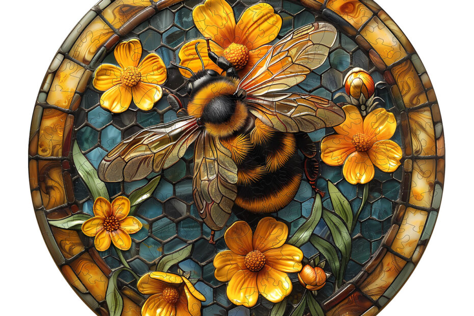 Wooden Jigsaw Puzzle-Leisurely Bee 66de88623484d