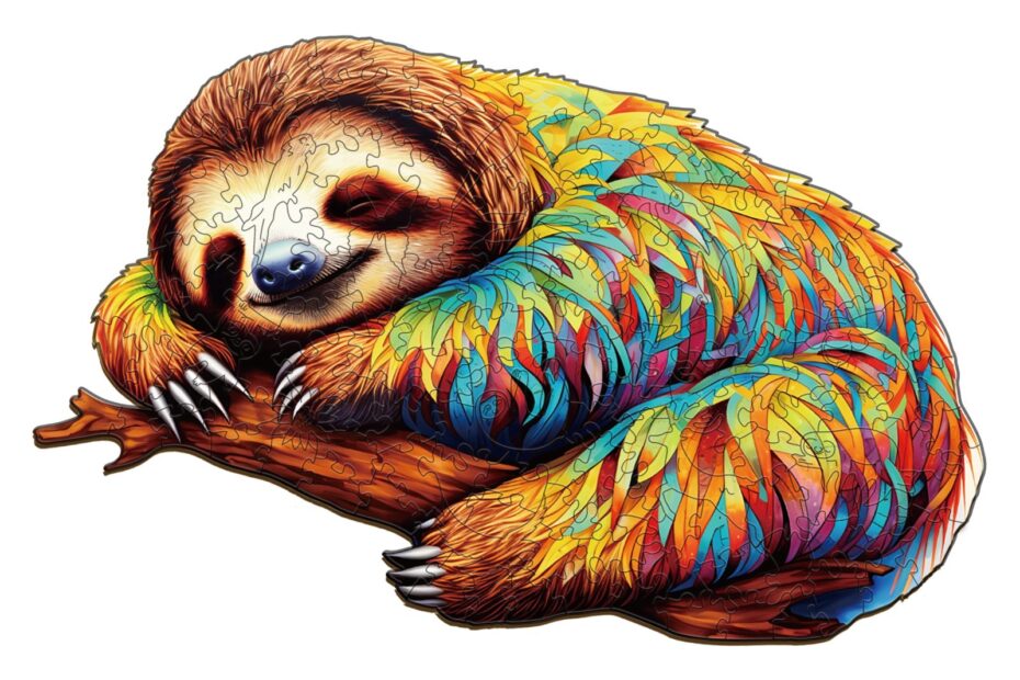 Wooden Jigsaw Puzzle-Leisurely Sloth 66e005e3ead03