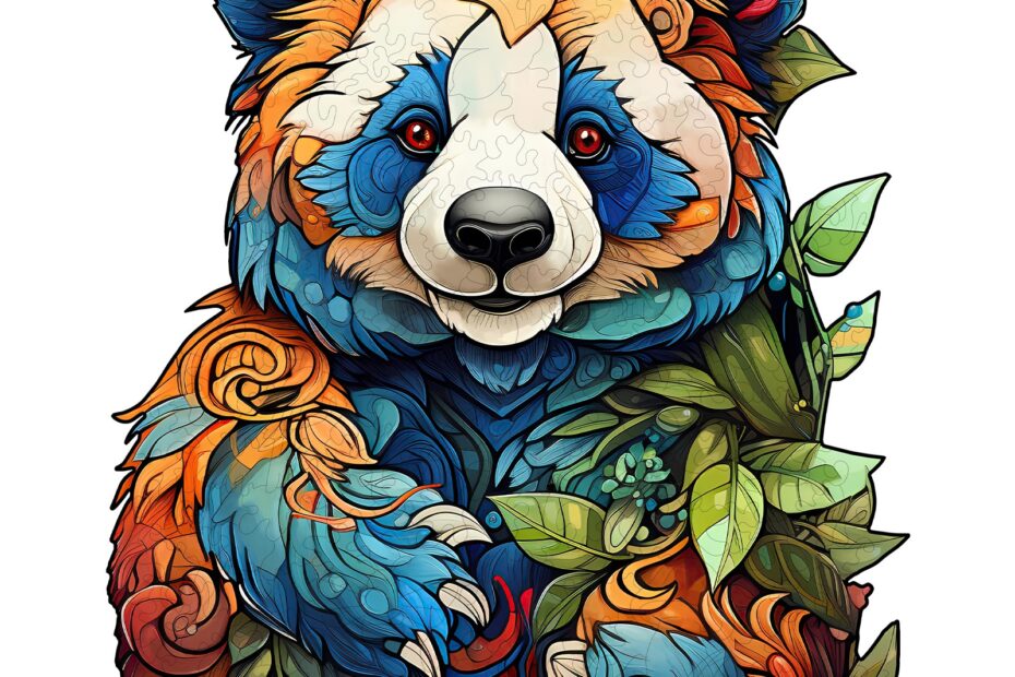 Wooden Jigsaw Puzzle-Lovely Panda 66daf2acd4774