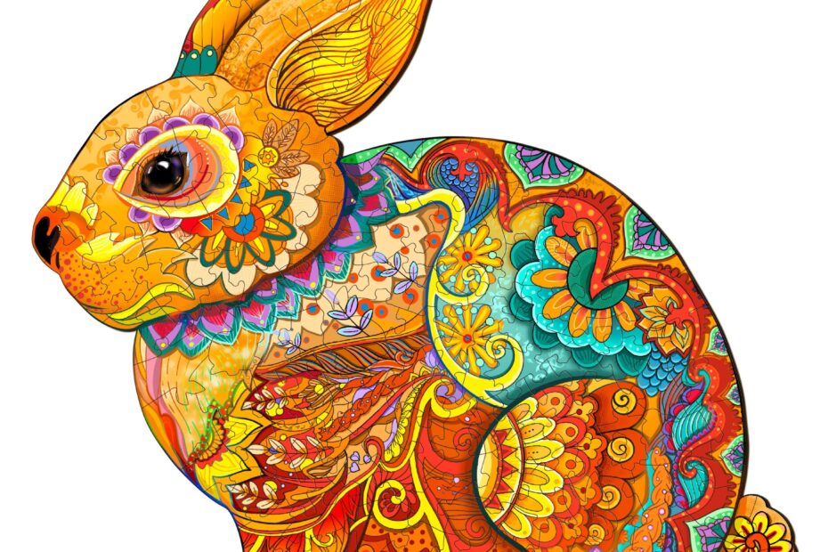 Wooden Jigsaw Puzzle-LUCKY RABBIT 66dd15136e4c0