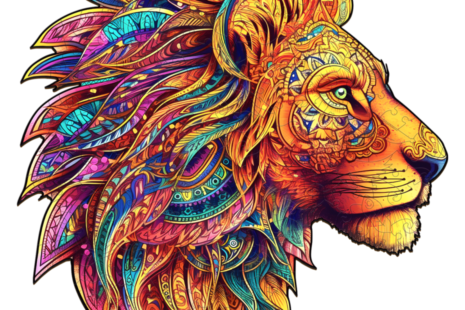 Wooden Jigsaw Puzzle-Mighty Lion 66dc65e79d6dd