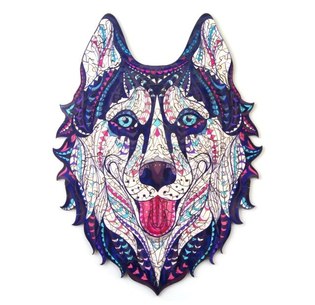 Wooden Jigsaw Puzzle-NAUGHTY HASKY 66e1983f47125