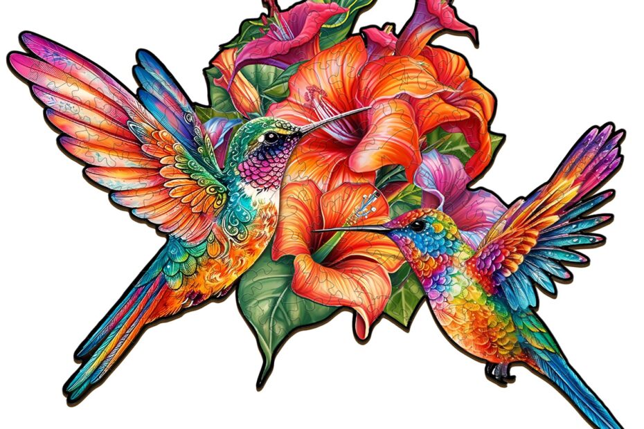 Wooden Jigsaw Puzzle-nectar-feeding hummingbirds 66dbc0ccb7901