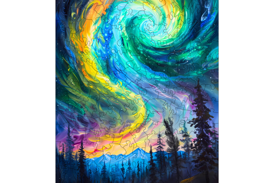 Wooden Jigsaw Puzzle-Night Aurora 66db82f975f25