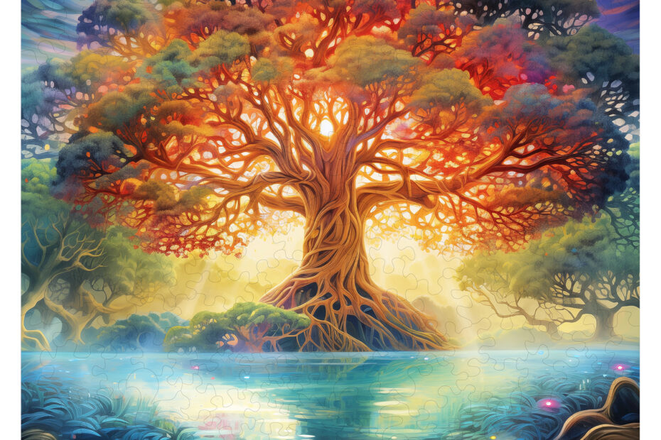 Wooden Jigsaw Puzzle – Twilight Divine Tree 66de92afc318d