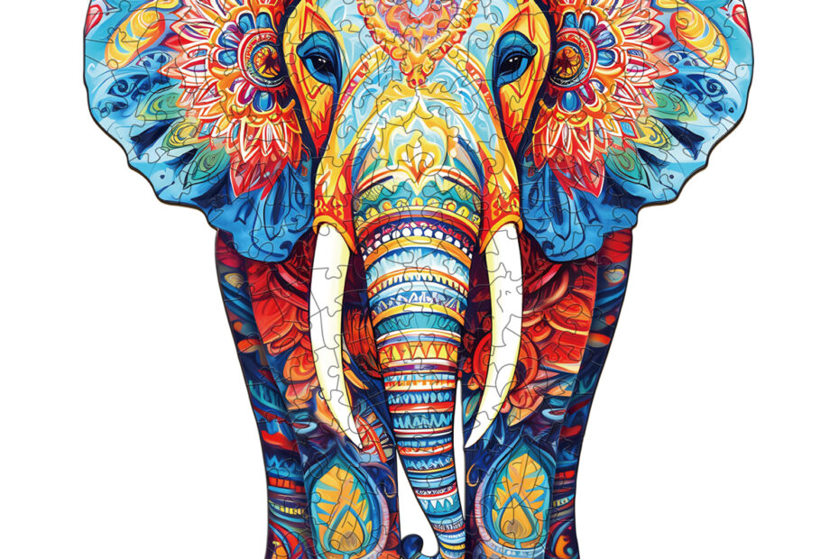 Wooden Jigsaw Puzzle – Orange Elephant 66e1839461d4a