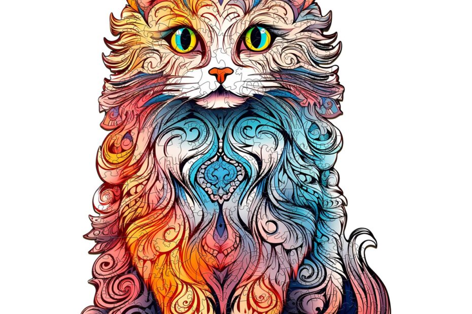 Wooden Jigsaw Puzzle-Persian Cat 2 66d9f0d481035
