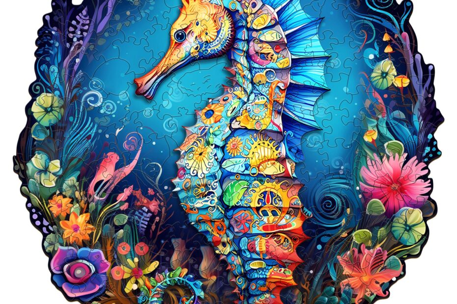 Wooden Jigsaw Puzzle-Seahorse 2 66e2ec824e153