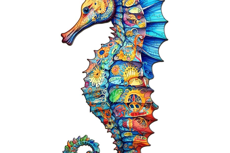 Wooden Jigsaw Puzzle-Seahorse 66dd48cfdd93d