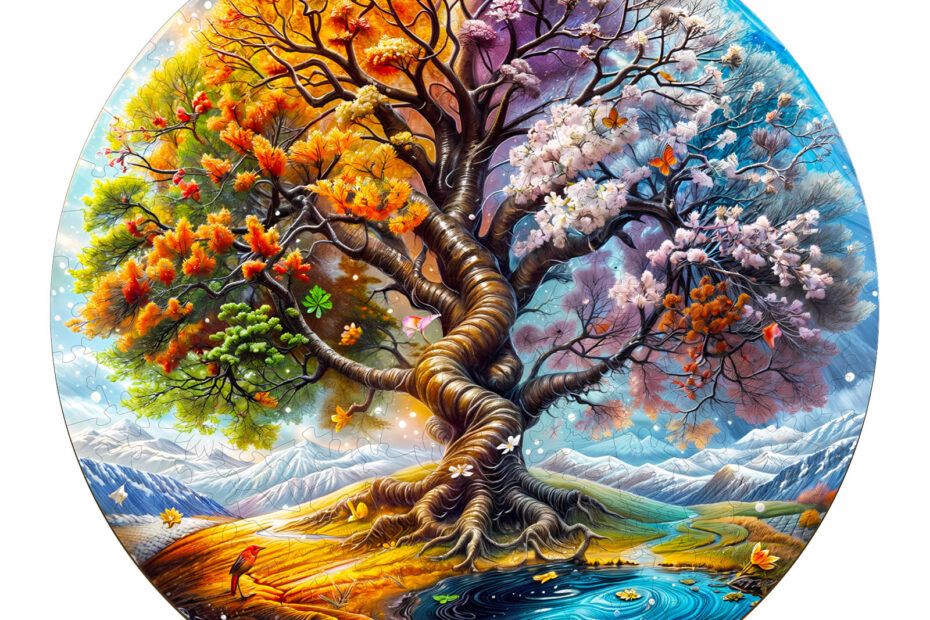 Wooden Jigsaw Puzzle-Seasonal Tree of Life 2 66e107d77747f