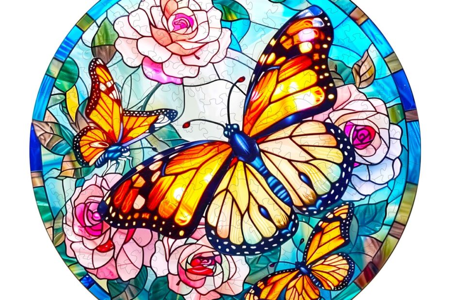 Wooden Jigsaw Puzzle – Stained Glass Butterfly 66df7fd47f6a5