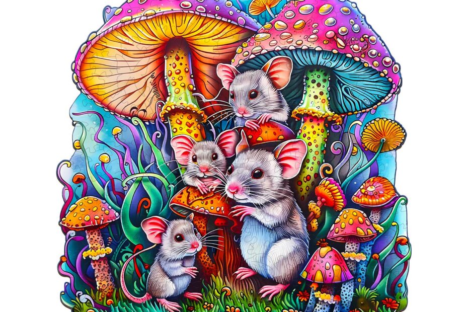 Wooden Jigsaw Puzzle-Mouse Family 66df8a8bc0e32