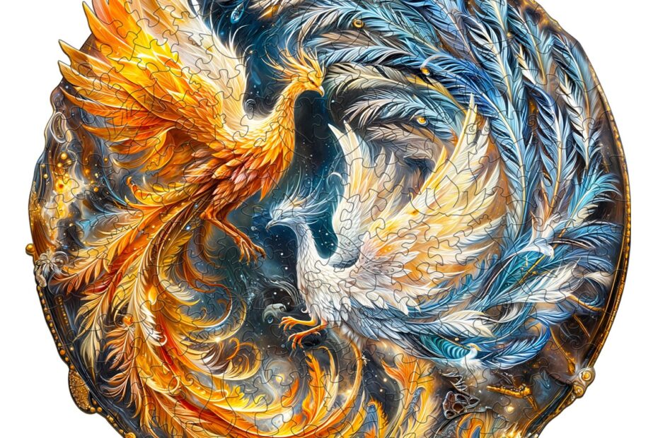 Wooden Jigsaw Puzzle- Yin Yang Phoenix 2 66dec63d515b6