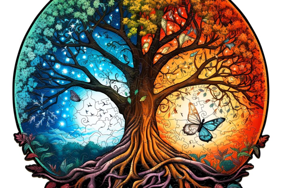 Wooden Jigsaw Puzzle-YIN YANG TREE OF LIFE-7 66e039a09d16b