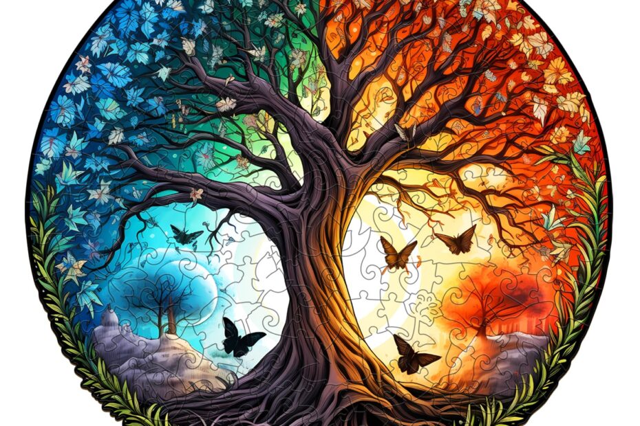 Wooden Jigsaw Puzzle-YIN YANG TREE OF LIFE-8 66ded0af45aae