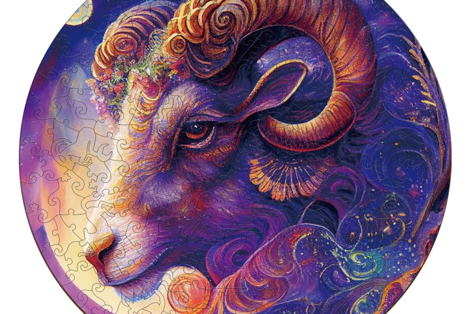 Zodiac Wooden Jigsaw Puzzle-Aries 66e1310338623