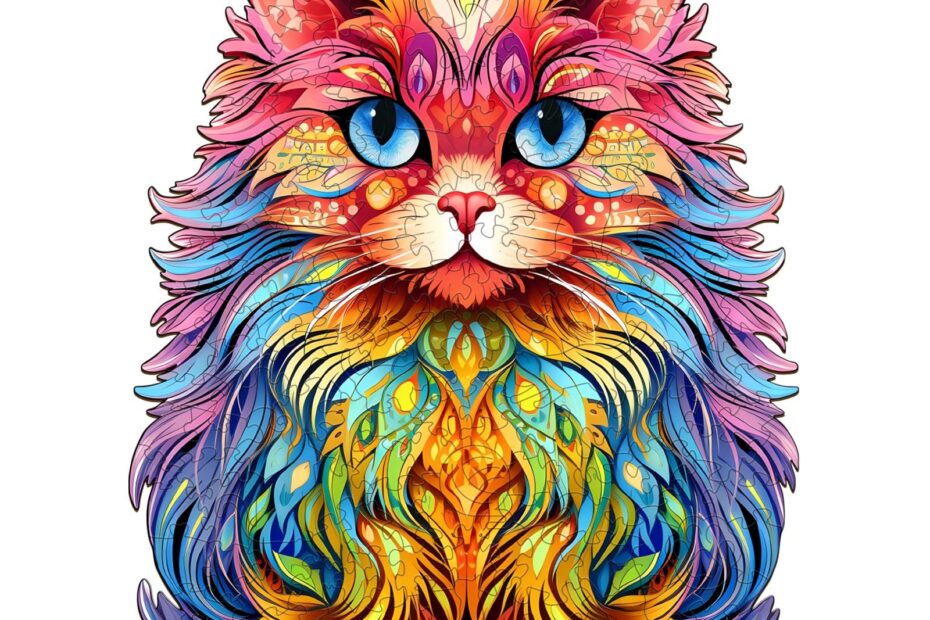Wooden Jigsaw Puzzle-Persian Cat 3