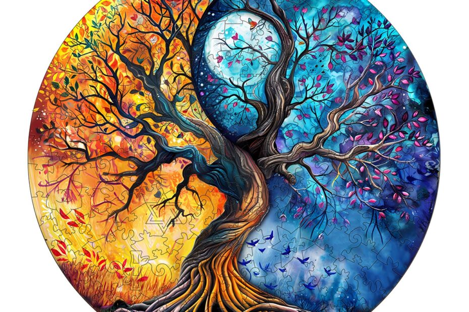 Wooden Jigsaw Puzzle – YIN YANG TREE OF LIFE 9