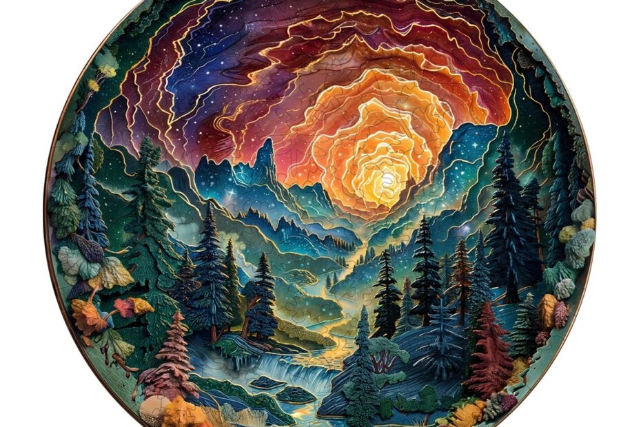 Wooden Jigsaw Puzzle – 3D Cave Sky