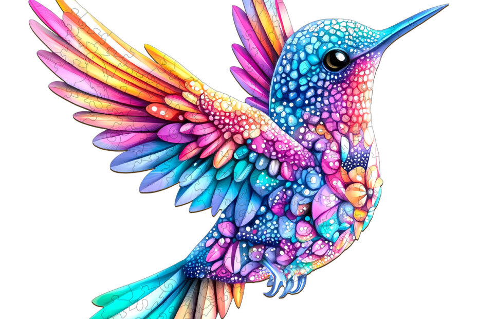 Wooden Jigsaw Puzzle – Jewel hummingbird