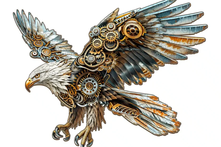 Wooden Jigsaw Puzzle – powerful eagle